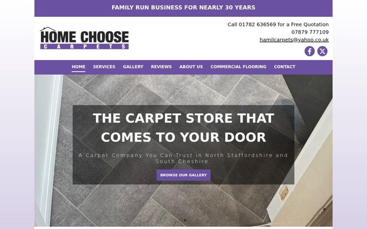 Snimka zaslona za homechoose-carpets.com