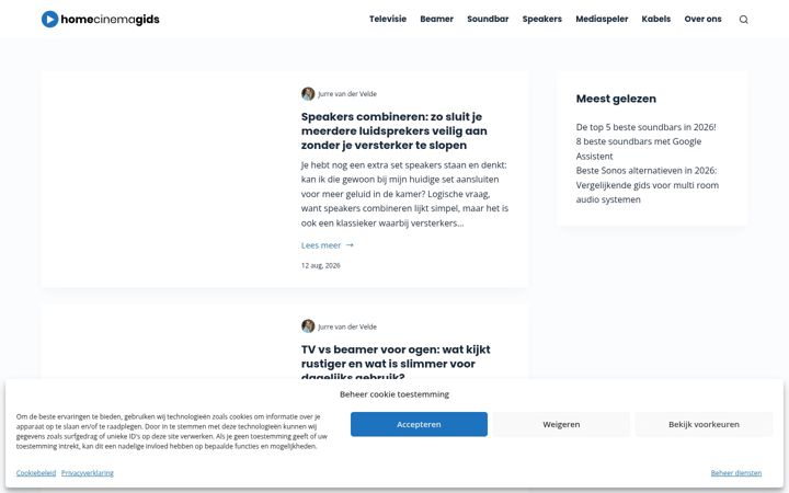 Screenshot of homecinemagids.nl