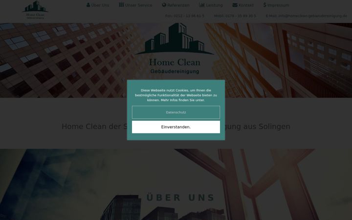 Screenshot of homeclean-gebaeudereinigung.de