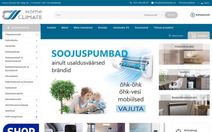 Screenshot of homeclimate.ee