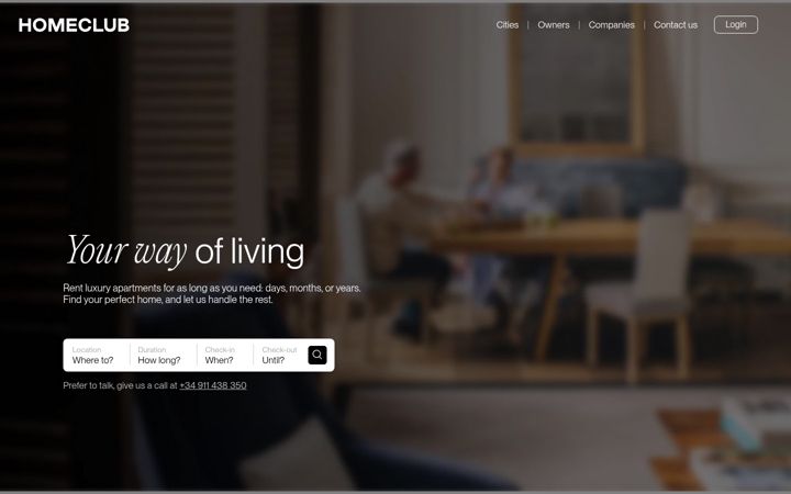 Screenshot of homeclub.com