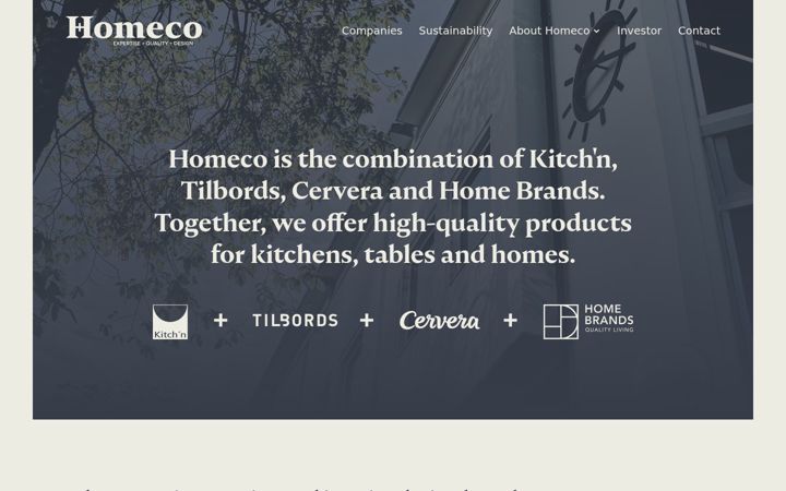 Screenshot of homeco.no