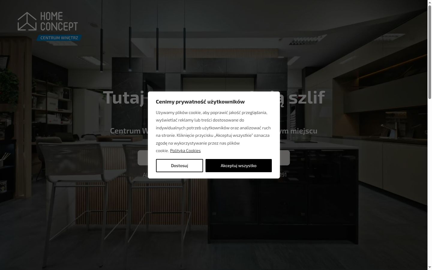 Ekrānuzņēmums ar piekrišanas baneri, kas tika rādīts pirms jebkādas mijiedarbības