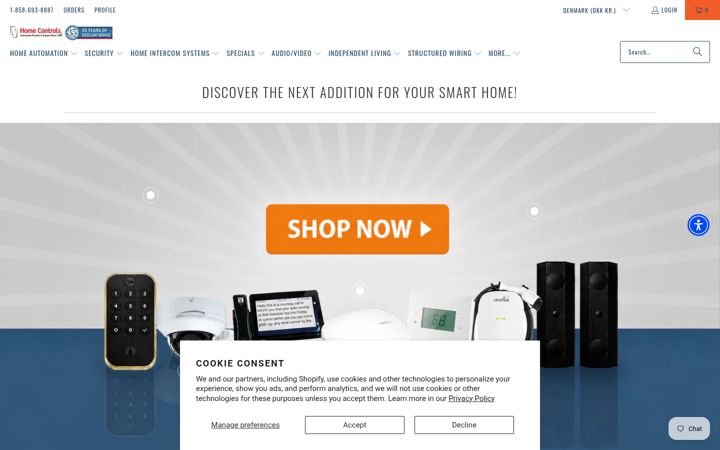 Screenshot of homecontrols.com
