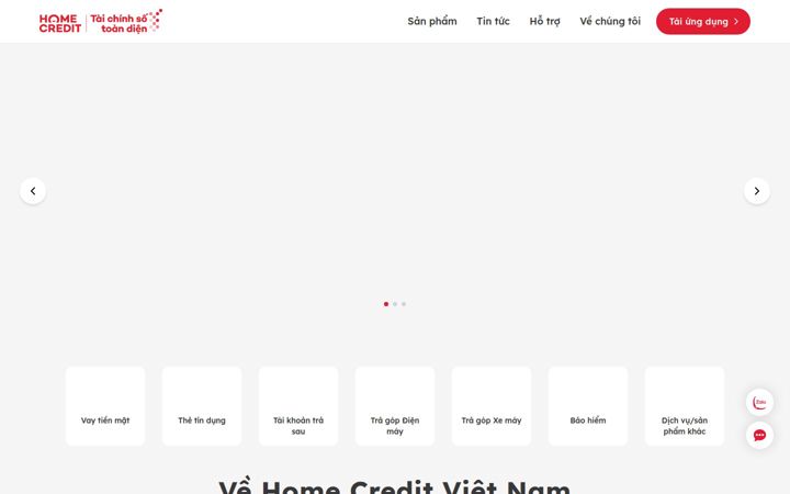 Screenshot of homecredit.vn