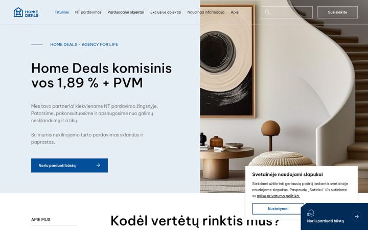 Posnetek zaslona homedeals.lt