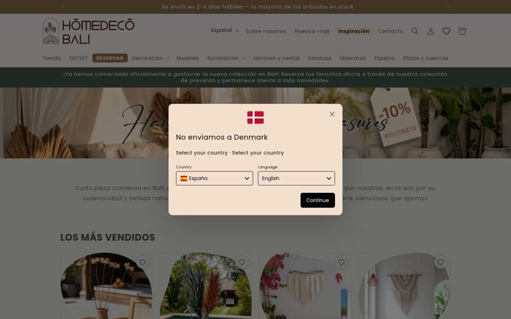 Screenshot of homedecobali.es