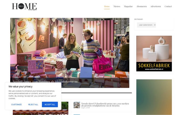 Screenshot of homedecobusiness.nl