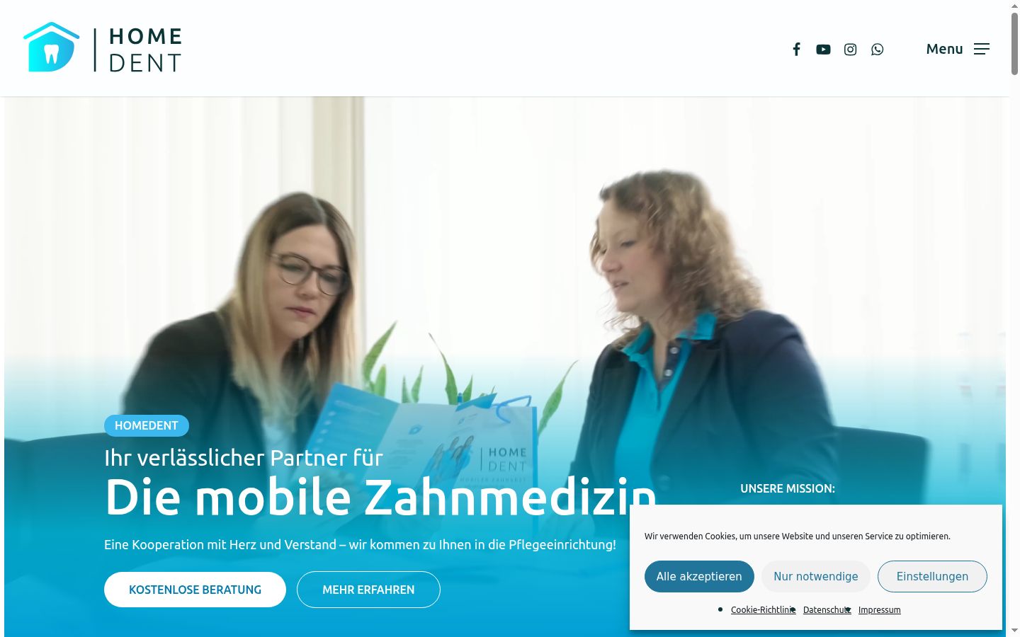 Képernyőkép a bármilyen interakció előtt megjelenő hozzájárulási bannerről
