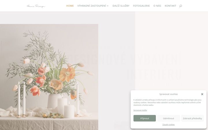 Screenshot of homedesignb2b.cz