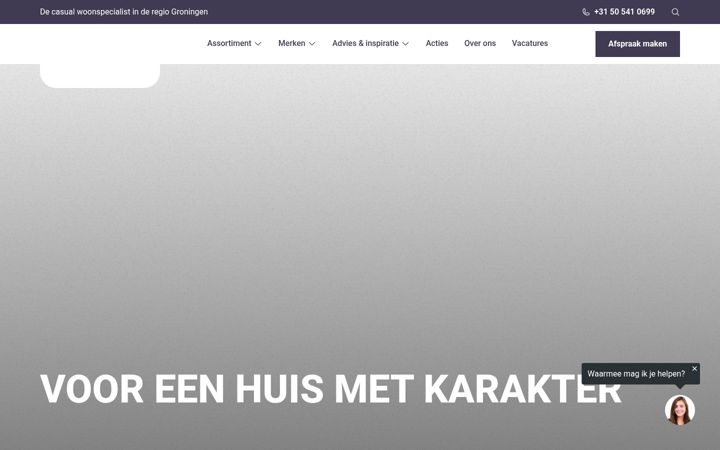 Screenshot of homedesignwoninginrichting.nl