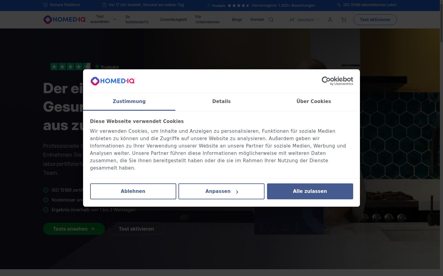 Captură de ecran a bannerului de consimțământ afișat înainte de orice interacțiune