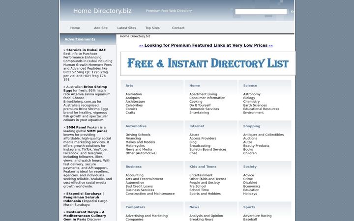 Screenshot of homedirectory.biz
