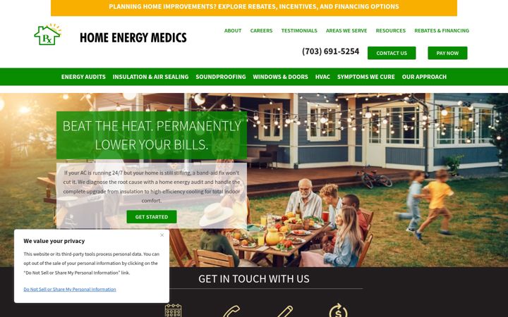 Screenshot of homeenergymedics.com