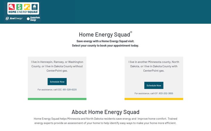 Screenshot of homeenergysquadmn.com