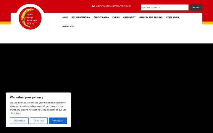 Screenshot of homefarmprimary.com