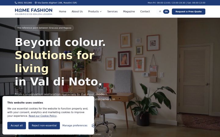 Screenshot of homefashionrosolini.it