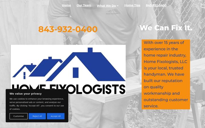 Screenshot of homefixologists.com