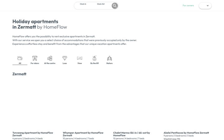 Screenshot of homeflow.ch