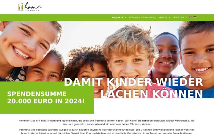 Screenshot of homeforkids.de