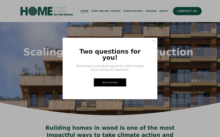 Screenshot of homeforthefuture.org