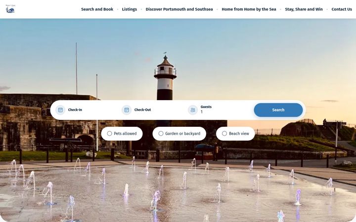 Screenshot of homefromhomebythesea.com