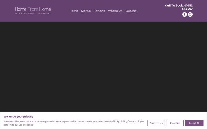 Screenshot of homefromhomepenrhynbay.co.uk