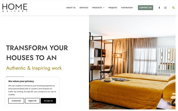 Screenshot of homegallerycy.com