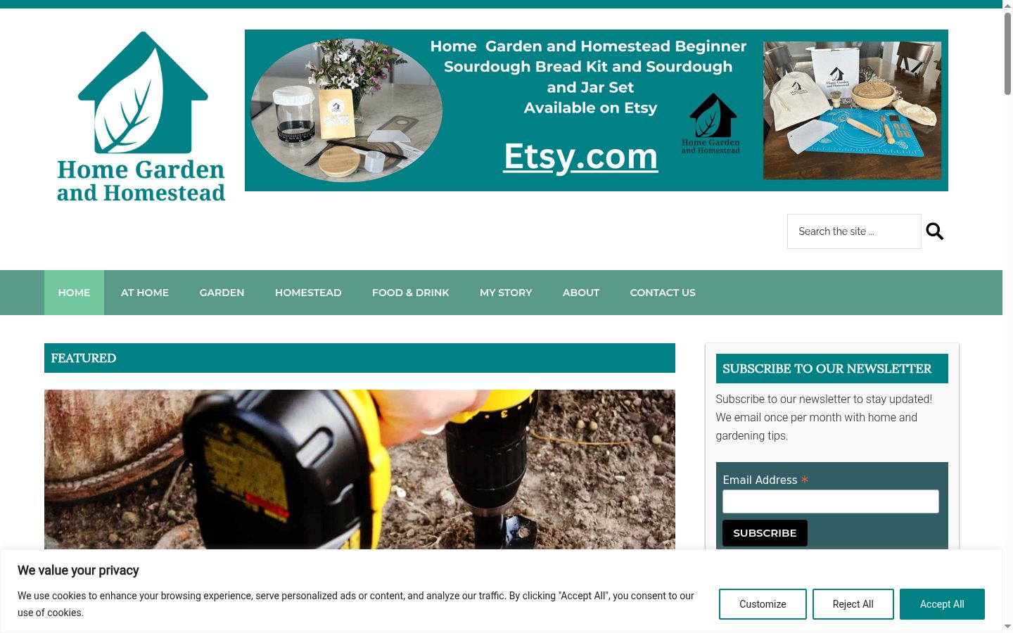 Screenshot des Einwilligungsbanners vor jeglicher Interaktion