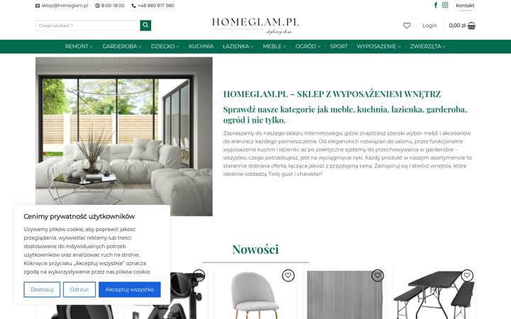 Screenshot of homeglam.pl