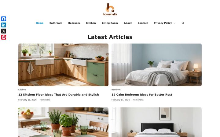 Screenshot of homehalla.com