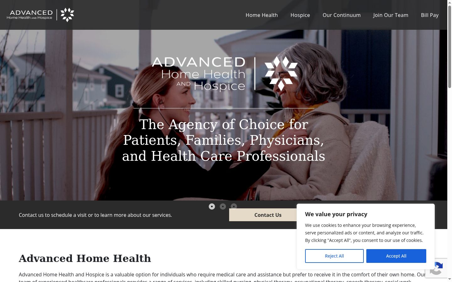 Screenshot of the consent banner shown before any interaction