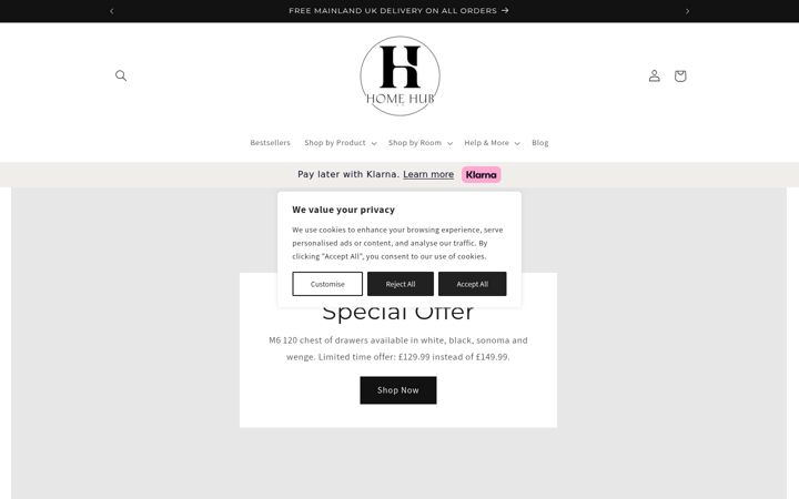 Screenshot of homehubuk.com