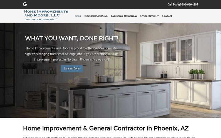 Screenshot of homeimprovementsandmoore.com