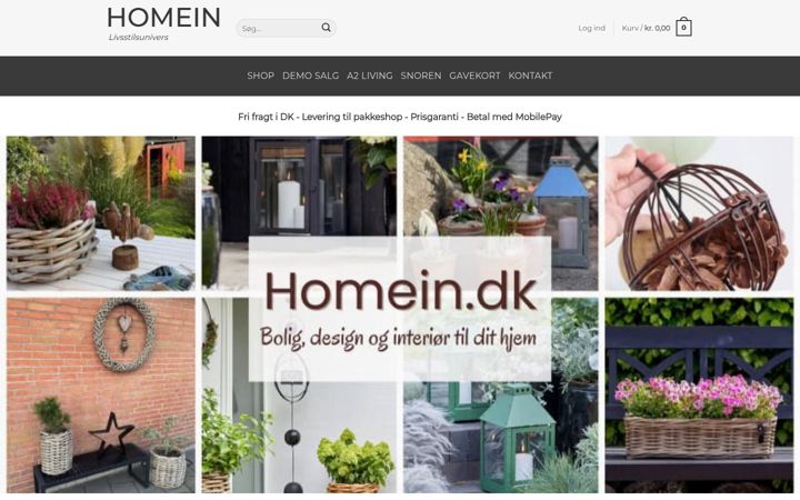 Screenshot of homein.dk