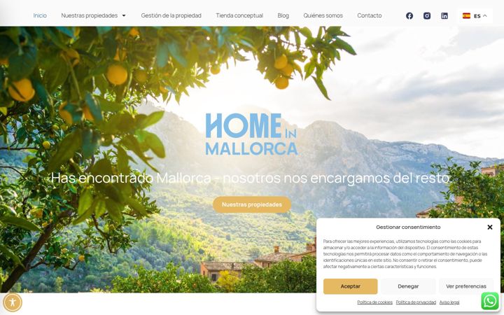 Screenshot of homeinmallorca.com