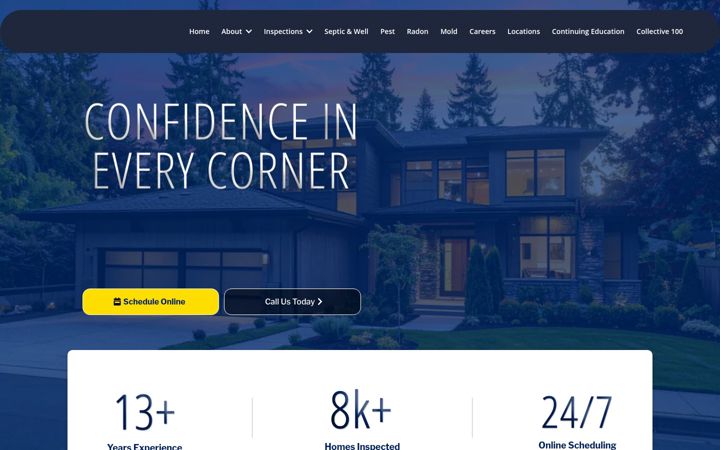 Screenshot of homeinspectioncollective.com