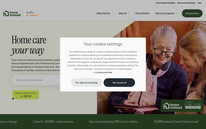 Screenshot of homeinstead.co.uk