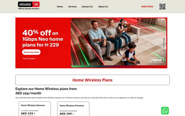Screenshot of homeinternetoffer.ae