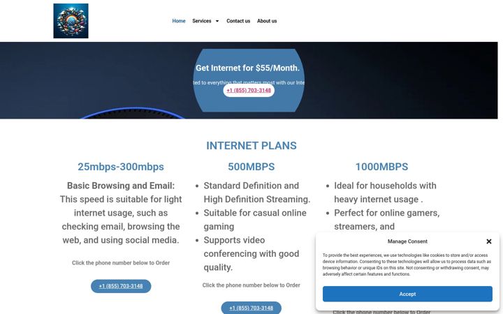 Screenshot of homeinternetprovider.co