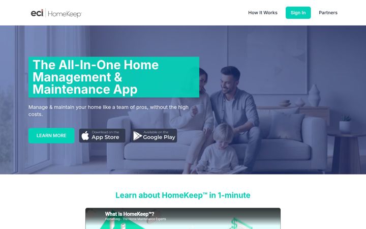 Screenshot of homekeep.com
