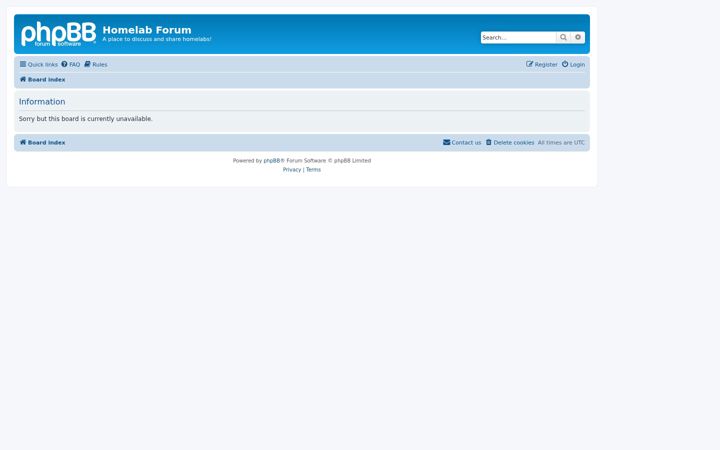 Screenshot of homelabforum.net