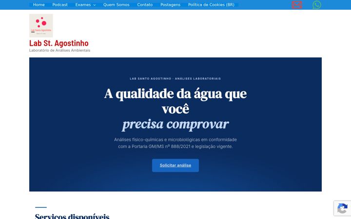 Screenshot of homelabs.com.br