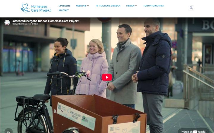 Screenshot of homelesscare.de