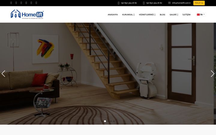 Screenshot of homelift.com.tr
