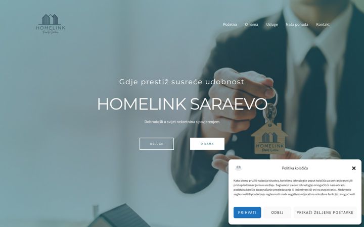 Screenshot of homelink.ba