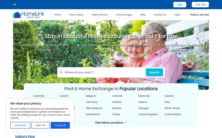 Screenshot of homelink.org