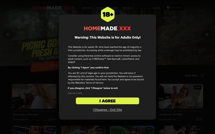 Screenshot of homemade.xxx