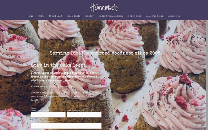 Screenshot of homemadecafe.com