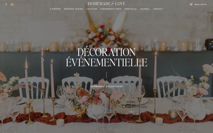 Screenshot of homemadeforlove.fr